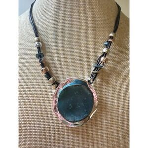 Boho Artisanal Mixed Media Statement Necklace ALM SOHO